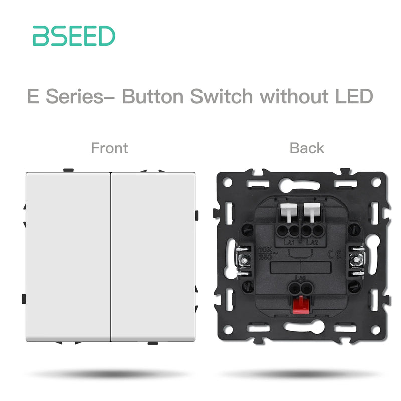 BSEED Wall Button Switch 1/2Gang USB Type-C Wall Socket Module Part Internet TV Telephone Socket Plastic Frame DIY Function Part