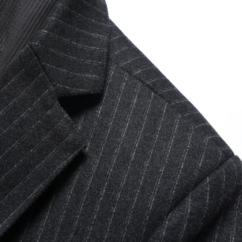 Asian Size Men's Suit Jacket, Single Breasted V-Neck Coat, Business Casual Office Blazer, Purple Blue Gray Black 5XL 6XL 7XL 8XL