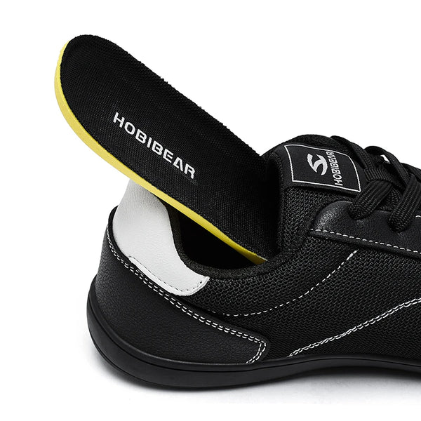HOBIBEAR Barefoot Minimalist Shoes Womens Mens Wide Toe Lace Up Sneakers Zero Drop Comfortable Lightweight Walking Shoes