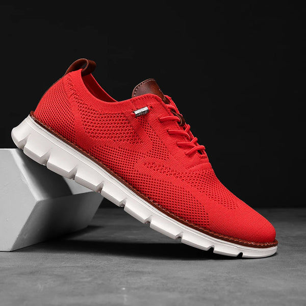 Men Flying Woven Brogue Dress Shoes Breathable Lightweight Business Casual Walking Sneakers for Men Extra Large Size EU 48 49 50