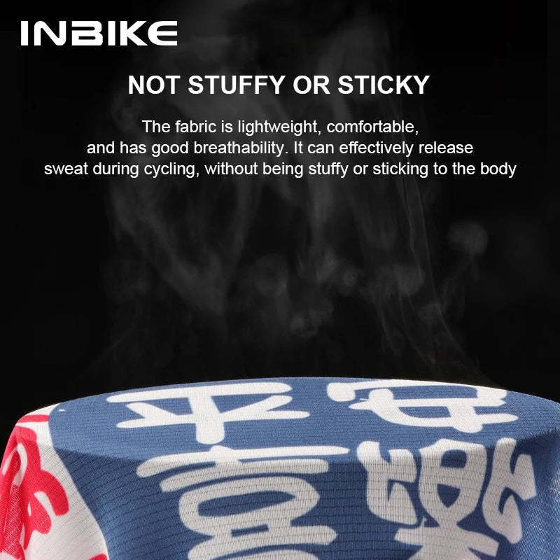 INBIKE Men's Cycling  Jersey Long Sleeve with 3 Rear Pockets Bicycle Riding Shirt Moisture Wicking Quick Dry Biking Shirt Clothe