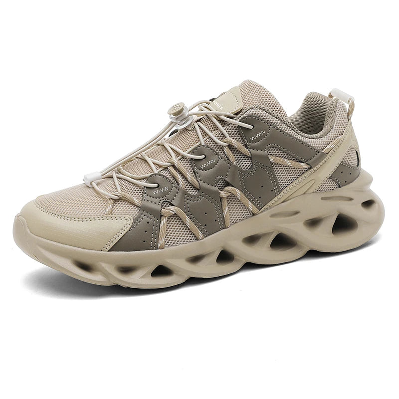Mens Walking Shoes Classic Retro Style Design Mesh Breathable Lightweight Sneakers Casual Flat Comfortable Running Shoes for Men
