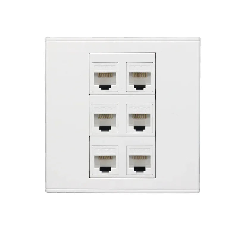 Model 86 six giga6 type network socket 6 no-hit RJ45 network cable module CAT6 computer wall panel, computer socket panel