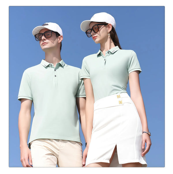 5A antibacterial intercolor Short Sleeve Turn-down Collar  Top  Business Sport 12 colors High-End Pure Cotton Polo shirt