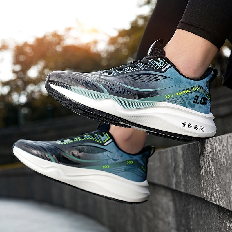 Parent-child racing running shoes Four season soft-sole men's speed sneakers fashion light breathable outdoor casual sports shoe