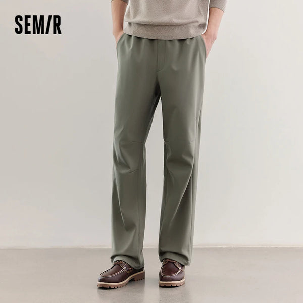 ខោបុរស Semir ធម្មតា រចនាបន្ទះការពារទឹក ពណ៌សុទ្ធ ទំហំធម្មតា ជើងត្រង់ 2026 ថ្មី