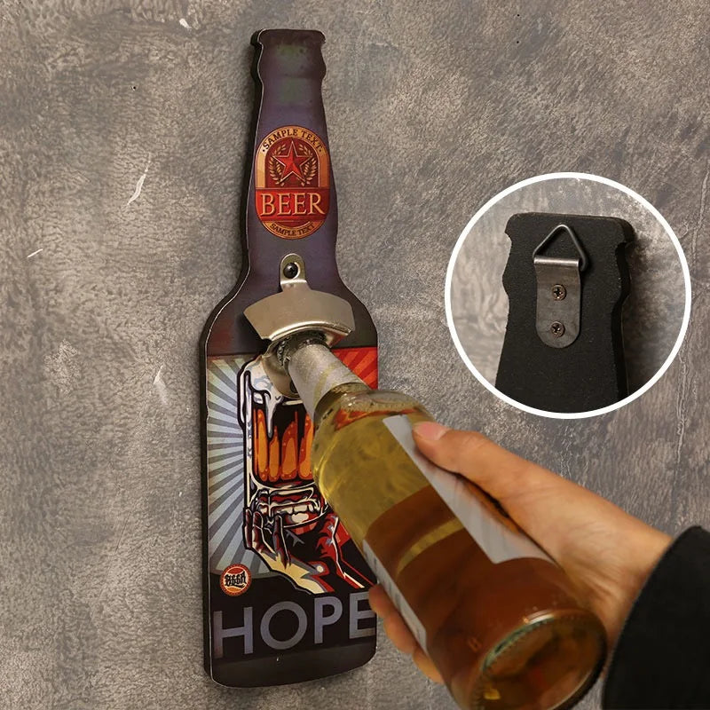 Creative Bottle Opener Restaurant Wall Decoration Restaurant Bar Barbecue Shop Wall Pendant Personalized Bottle Opener