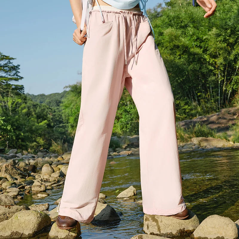 Semir Women Pants Color 2026 Block Drawstring UV Protection Quick Dry Wide Leg Urban Casual Everyday Style Soft Comfortable