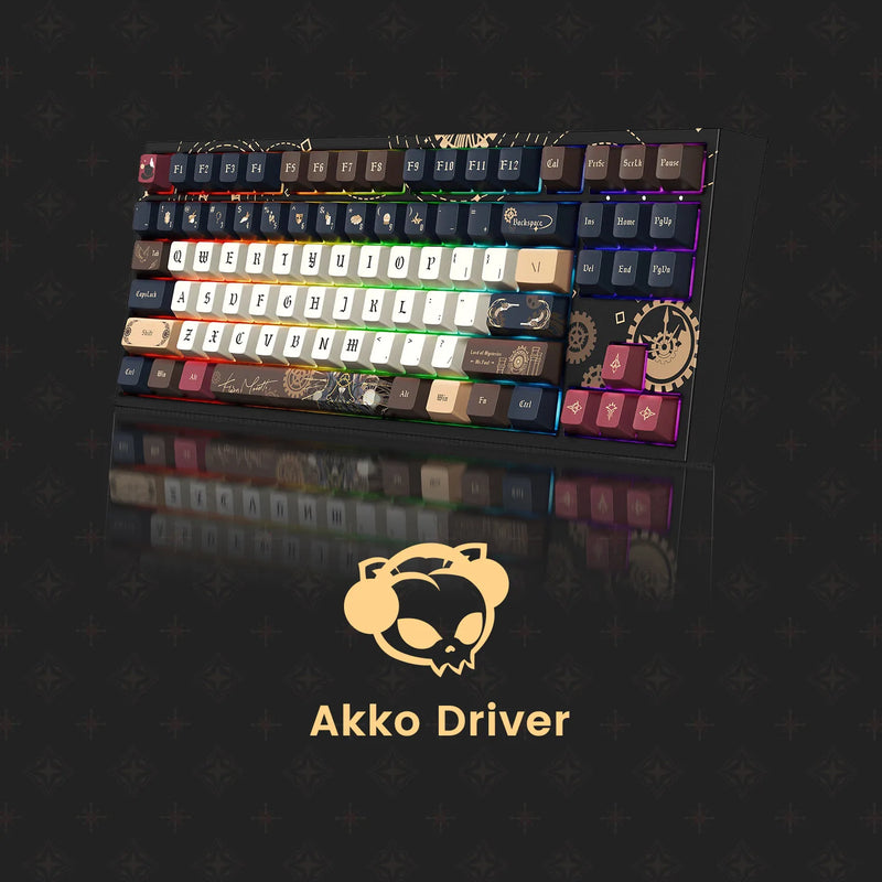 Akko 5087 V5 Mechanical Keyboard TKL 88 Keys Per-Key Flex-Cut Hot-swappable ARGB 8K Polling Rate Wireless Custom Gaming Keyboard