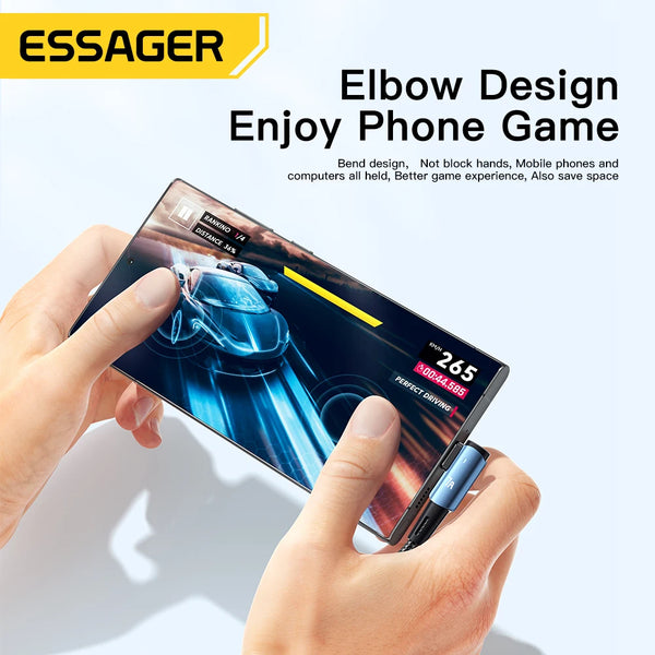 ខ្សែសាក Essager 7A USB Type C 90 ដឺក្រេ សម្រាប់ OPPO 100W ខ្សែសាកលឿន សម្រាប់ Honor Huawei Oneplus Realme ខ្សែសាកទិន្នន័យមុំ