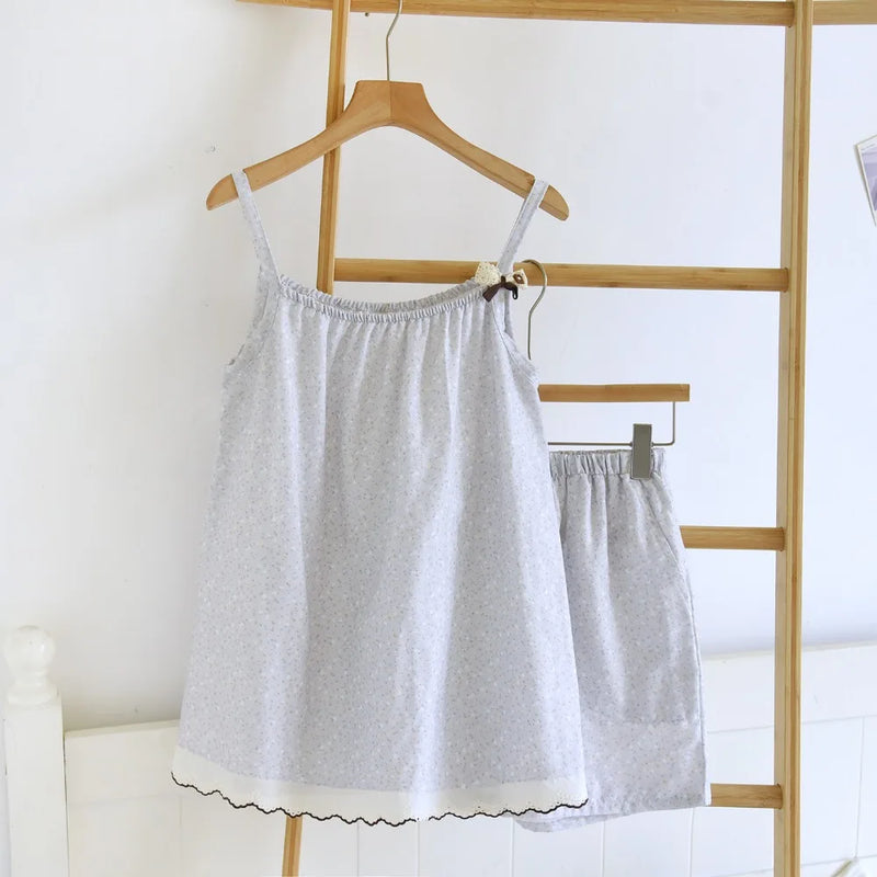 Summer Pajamas Women’s Loungewear Sleepwear Night Wear for Ladies Pure Cotton Home Wear 2PCS Sleeping Suits 2026 New Pijama
