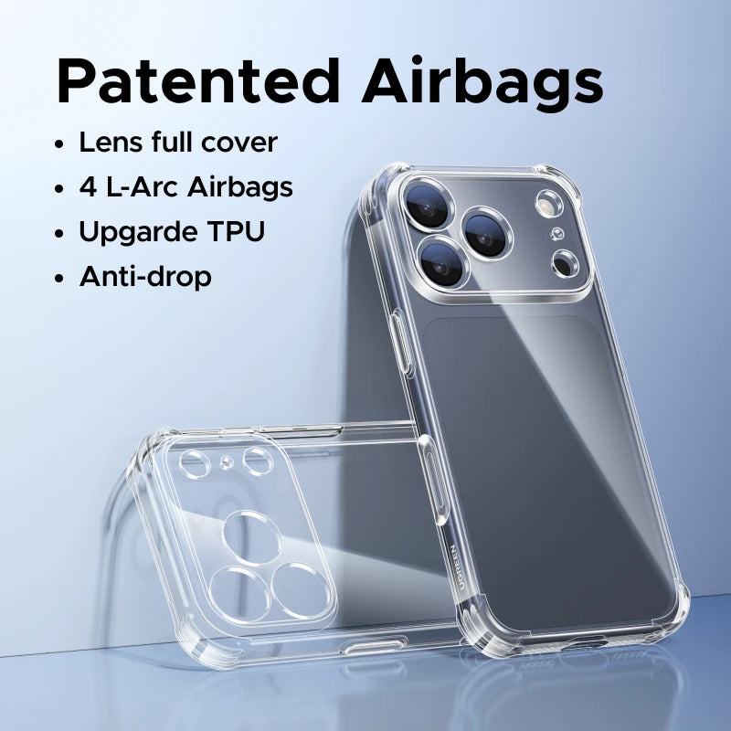 UGREEN Airbags Case for iPhone 17 16 15 Pro Max Clear Case Transparent Cover for iPhone 16 Pro 17 Air Protective Case Shockproof