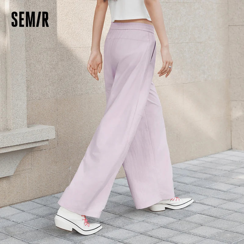 Semir Women Pants UV 2026 Protection Quick Dry Textured Panelled Wide Leg Outdoor Urban Casual Everyday Style Soft