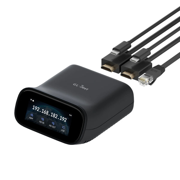 GL.iNet Comet Pro (GL-RM10) ឧបករណ៍បញ្ជាពីចម្ងាយ KVM Wi-Fi 6 4K@30Hz អេក្រង់ប៉ះ Passthrough 32GB EMMC ការចូលប្រើពីចម្ងាយ ការសង្គ្រោះគ្រោះមហន្តរាយ