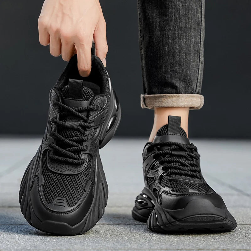 Men's Light Breathable Casual Sports Shoes Four Seasons New Soft Sole Anti-Slip Fashion Outdoor Running Shoes Students Sneakers