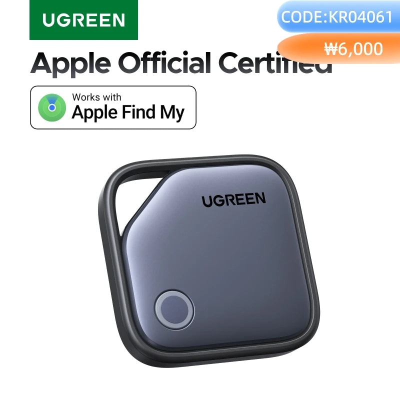 UGREEN Smart Bluetooth Tracker, Keys Finder Item Locator SmartTag Up to 2 Year Battery Phone Finder For Apple Find My (Only IOS)