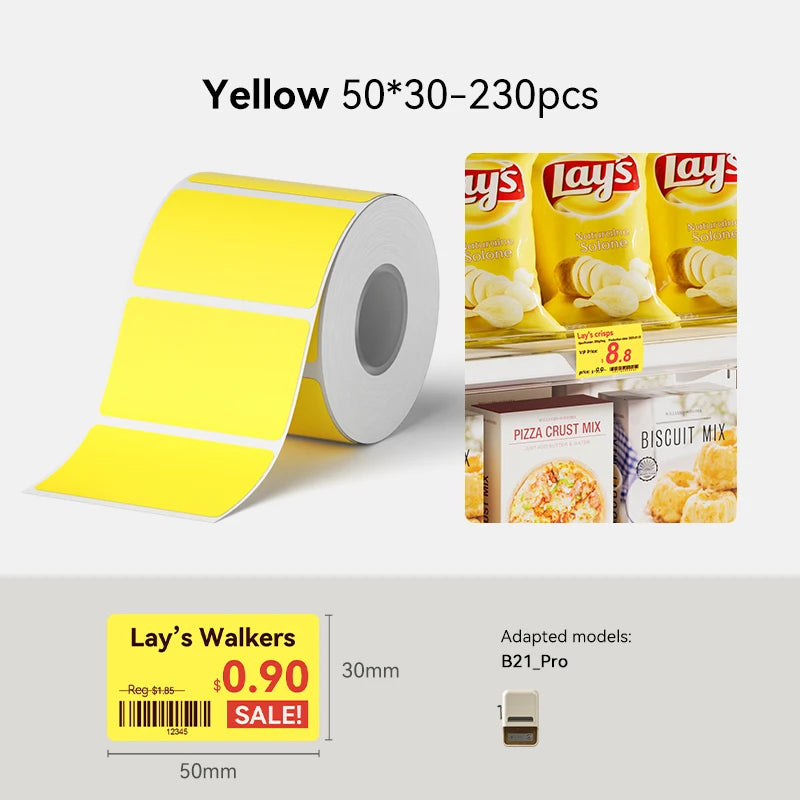 NiiMbot B21 Pro Thermal Printer Red Black Label Paper 300 DPI High-definition Printing Sticker for Warning Signs Supermarket