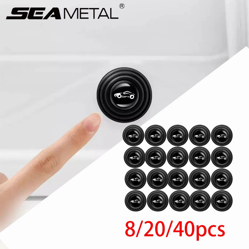 SEAMETAL 8/20/40pcs Anti-Collision Silicone Car Door Shock Pads Soundproof Silicone Auto Sealing Rubber Pad Door Edge Stickers