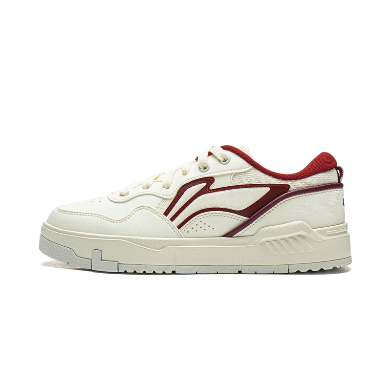 ស្បែកជើង Li-Ning ស្ត្រី COMMON 80S របៀបរស់នៅ ខ្នើយពីរ ទន់ ងើបឡើងវិញ មានផាសុកភាព ស្បែកជើងប៉ាតា LiNing បុរាណ ធម្មតា AGCW120