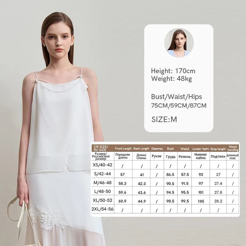 អាវកាក់ Amii Minimalism Luxury Camisole ឆ្នាំ ២០២៥ រដូវក្តៅ មុខរបរជប់លៀង ថ្មី អាវក្រណាត់ Chiffon រាងអង្កាំ អាវស្រាល ឆើតឆាយ សម្រាប់នារី 12552095
