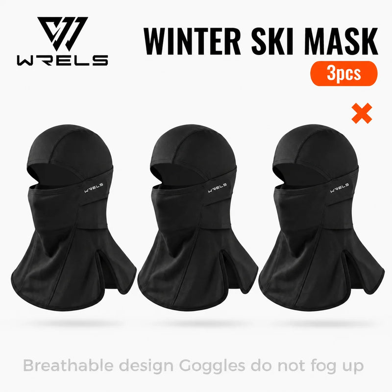WRELS Balaclava Ski Mask Windproof Thermal Full Face Mask Fleece Anti-Cold Winter Motorcycle Cycling Men Women Outdoor Sport Cap