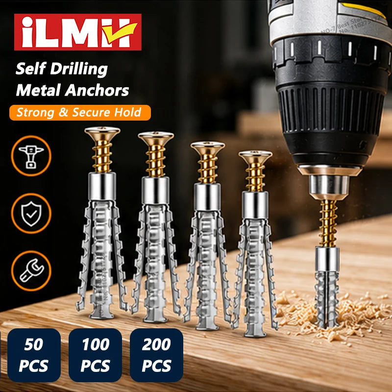 ឈុតវីសពង្រីកបំពង់ iLMH ទំហំ 6/8mm សម្រាប់វីសពង្រីកជញ្ជាំងប្រហោង វីសសម្រាប់ខួងបំពង់ ប៊ូឡុងយុថ្កា