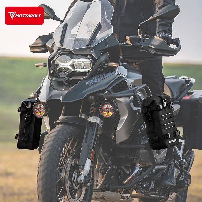 កាបូប ការពារ ទឹក សម្រាប់ ជិះ ម៉ូតូ Motowolf ទំហំ 6-8 លីត្រ កាបូប ចំហៀង ម៉ូតូ មាន ទ្រនាប់ ខាងក្នុង សម្រាប់ ដាក់ ឧបករណ៍ ធ្វើដំណើរ