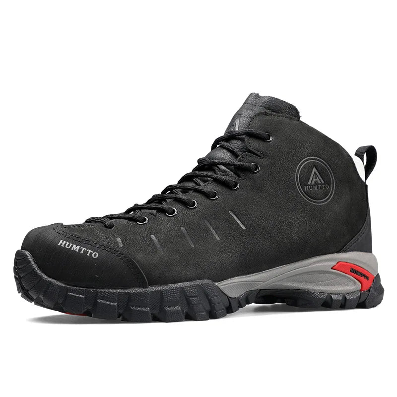HUMTTO Waterproof Hiking Boots Leather Outdoor Safety Shoes for Men Trekking Sneakers Man Winter Mountain Tactical Camping Mens