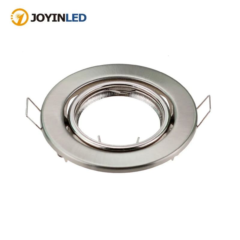 ស៊ុមភ្លើងពិដាន LED រាងមូលដែលអាចលៃតម្រូវបានសម្រាប់អំពូល GU10 MR16 ដែលម៉ោនលើភ្លើងពិល