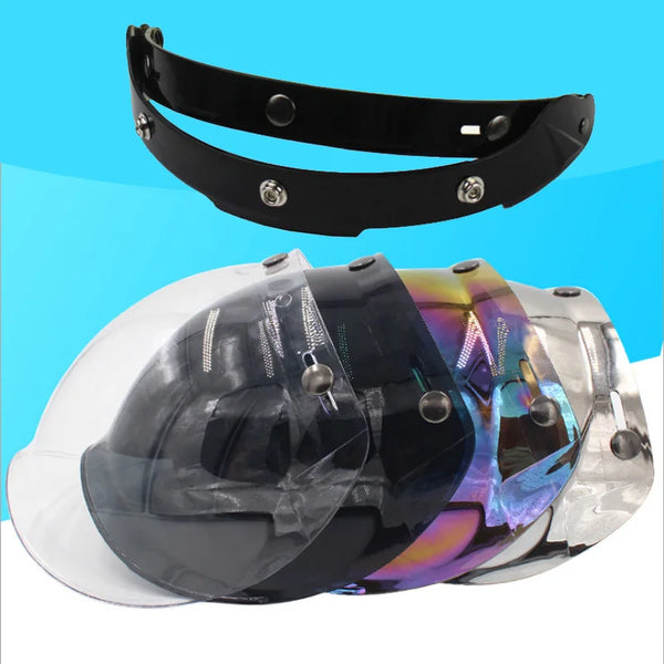 12 Colors Vintage Durable Windshield Motorcycle Lens Bubble Visors Wind Shield Helmet Visor Retro Windscreen