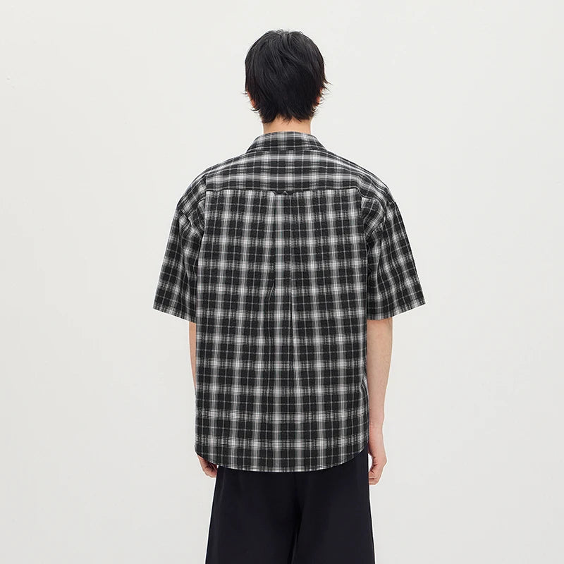 Semir Men Shirt Cotton Plaid Bubble Textured Classic Versatile Casual Top 2026 Summer Soft Breathable Daily Fashion Wear