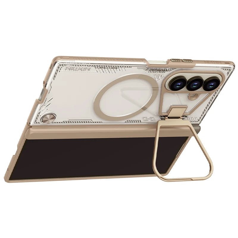 NILLKIN Magsafe Case For Samsung Galaxy Z Fold 7 5G Magnetic Iceblade Prop With Camera Holder Back Cover for Samsung Z Fold 7