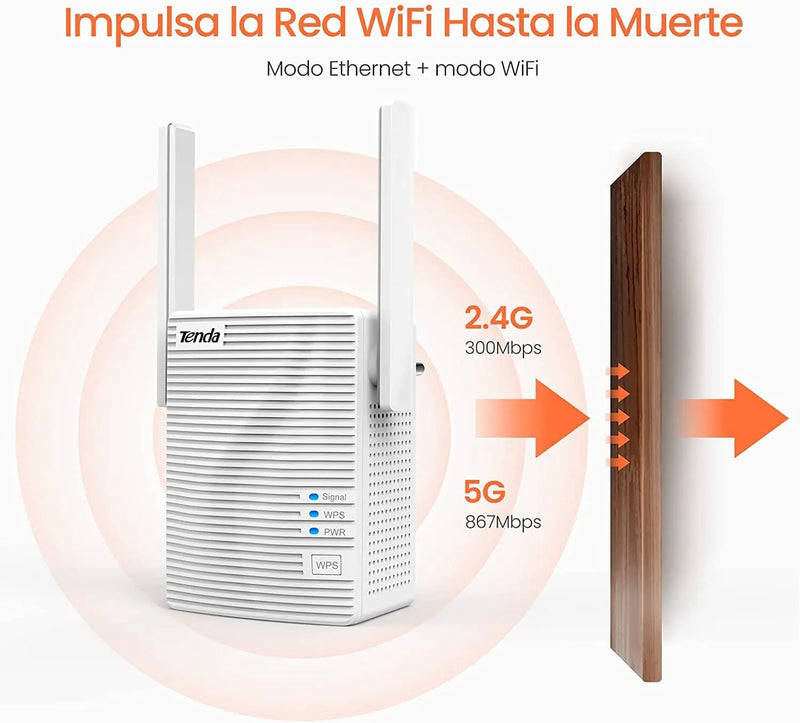 ឧបករណ៍ពង្រីកសញ្ញា Wifi Tenda WiFi Repeater ឧបករណ៍ពង្រីកសញ្ញា Wifi បណ្តាញ Wifi5 Wifi6 Booster 1200Mbps ឧបករណ៍ពង្រីកសញ្ញា Wifi ឥតខ្សែរយៈចម្ងាយឆ្ងាយ