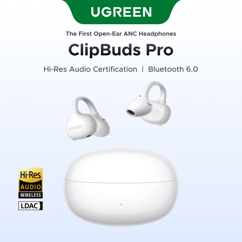 Open Ear Wireless Headphones 35hours Playtime Bluetooth Earphones ANC Active Noise Cancellation