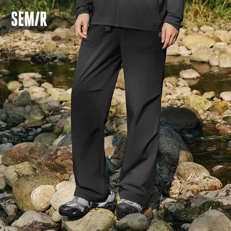 Semir Men Pants Cooling 2026 Parachute Pleated Straight Urban Casual Everyday Style Soft Comfortable Daily Wear Trendy Versatile