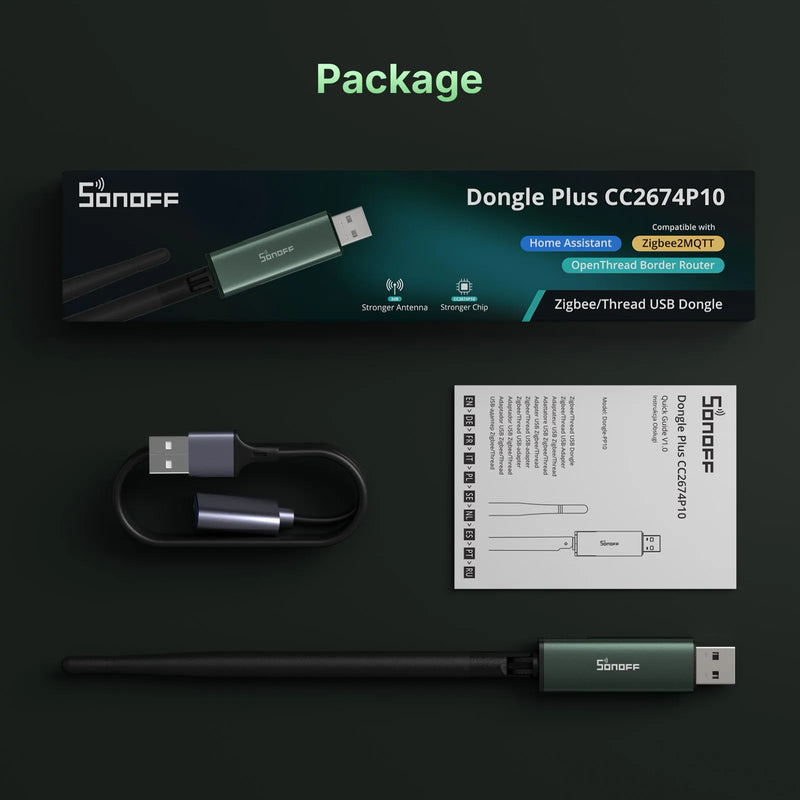 Sonoff Zigbee Gateway USB Dongle Plus Hub for Home Assistant Zigbee2MQTT Open Thread Border Router for Smart Home Dongle-PP10