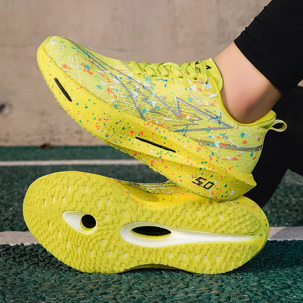Couples breathable light running shoes four seasons unisex racing sneakers fashion soft-sole men women casual speed sports shoes