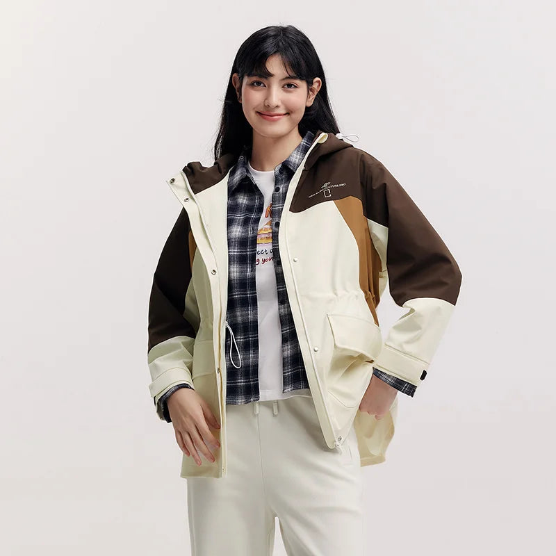 Semir Waterproof Jacket Women 2026 Spring Windproof Stain-Resistant Solid Color Loose Casual Top Stylish Outerwear