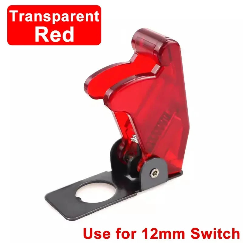 Auto Car Boat Truck Illuminated Led Toggle Switch With Safety Aircraft Flip Up Cover Guard 12V20A transparent
