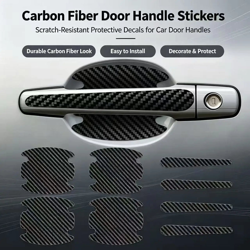8PCS Door Handle Sticker, Scratch-Proof Car Door Protective Sticker, Door Bowl Protective Film