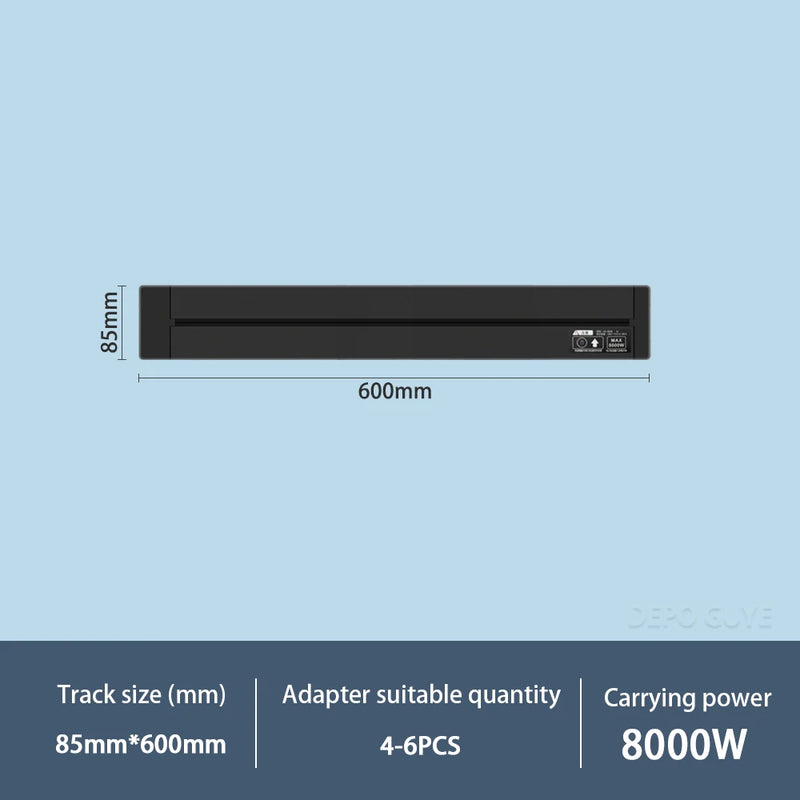 Power Track Socket EU/France/Italy/Israeli/UK/US Home Kitchen Romovable Adapterr Plug With USB Type-c Universal Outlet