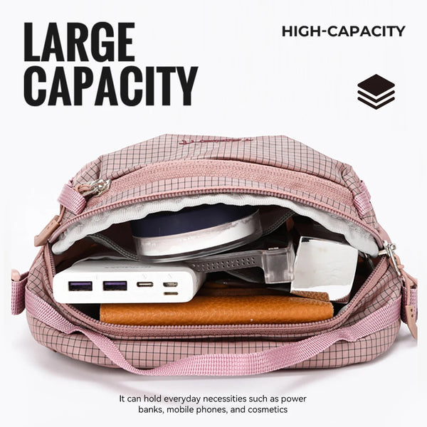 WRELS Single Bag Waterproof Crossbody Sling Bag Lightweight Adjustable Small Shoulder Purse Men Women Sports Travel Handbags