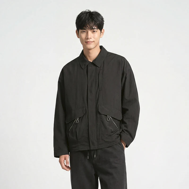 Semir Men Jacket Lightweight Loose Lapel Workwear Multi Pocket Outdoor 2026 Autumn Casual Sport Style Outerwear Daily Wear