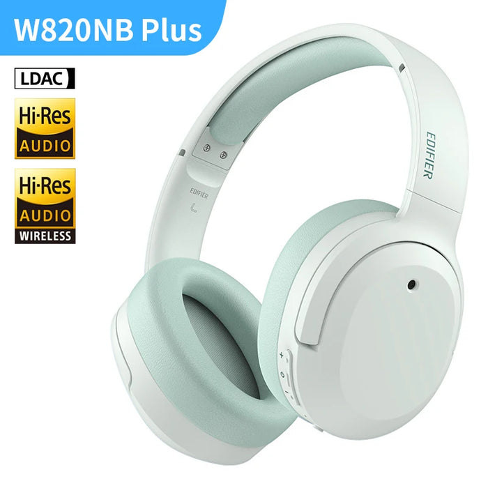 Edifier W820NB Plus Wireless Noise Cancelling Headphones Hi-Res Wireless with LDAC Codec 49hrs of Playtime Bluetooth Headset Green CHINA
