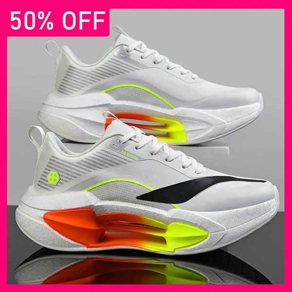 Unisex Sports Shoes Marathon Features Autumn Outdoor Running Shoes Hollowed Out Soft Sole Anti Slip Damping Training Shoes Man