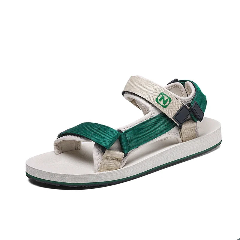 Mens Gladiator Sandals Adjustable Open Shoes Rome Style Summer Casual Flat Sandal Breathable Hook&Loop Plus Big Size 50 51 52
