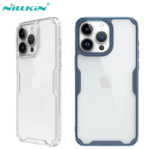 For iPhone 15 Pro Max NILLKIN Nature TPU Pro Case For iPhone 15 /15 Pro Shockproof Full Lens Protection Transparent Cover