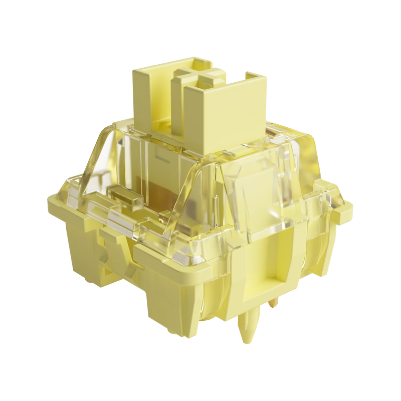 Akko V3 Cream Yellow Pro Switch 5 Pin 50gf Linear Switch with Dustproof Stem Compatible with MX Mechanical Keyboard (45 pcs)