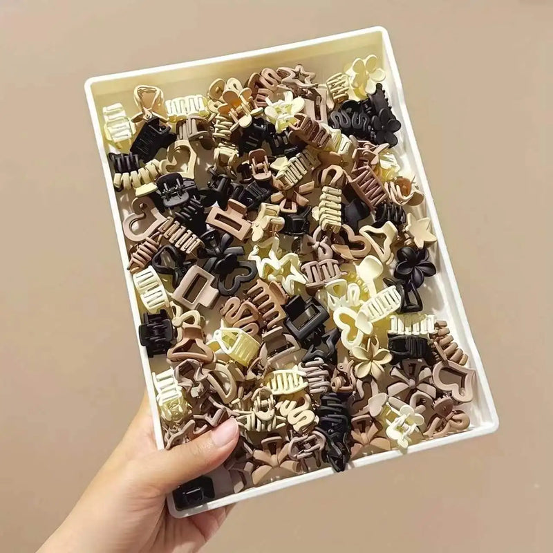 10/20/30pcs Beige Mixed Pack Small Clips, Cute Girl Accessories - Perfect for Daily Use, Special Occasions, or Travel Gifts