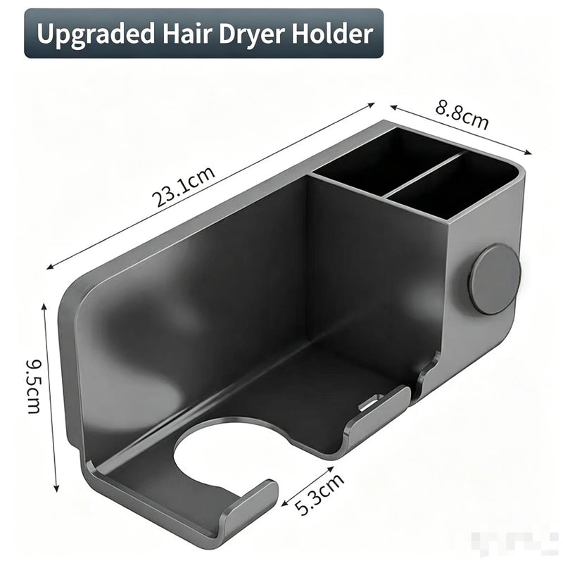 Hair Dryer Storage Rack, Bathroom, Household Hair Dryer Bracket, Wall Mounted Air Duct Rack, Nail Free Wall Hanging
